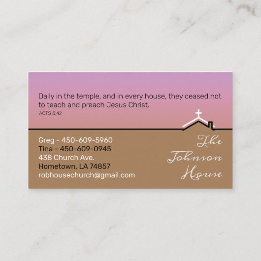 ハウスチャーチ 名刺 (裏面)