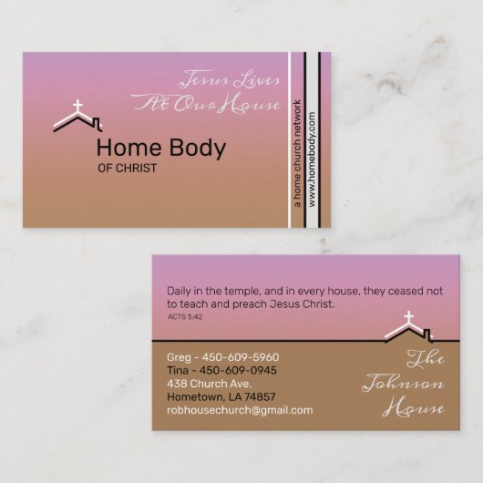 ハウスチャーチ 名刺 (正面/裏面)