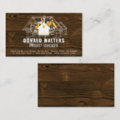 ハウスツールロゴ | 青写真の木材 名刺 (正面/裏面)