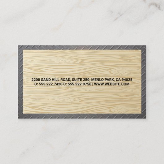 ハウスツールロゴ | 青写真の木鋼 名刺 (裏面)