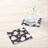 ハウストリッ幽霊のよく出るクトリートハロウィーン スクエアペーパーコースター (インサイチュ)