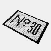 ハウスナンバアパートメントヴィンテージタイルデザイン30 ドアマット (アングル)