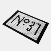 ハウスナンバアパートメントヴィンテージタイルデザイン37 ドアマット (アングル)