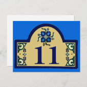 ハウスナンバーチェンジ文字 ポストカード (正面/裏面)