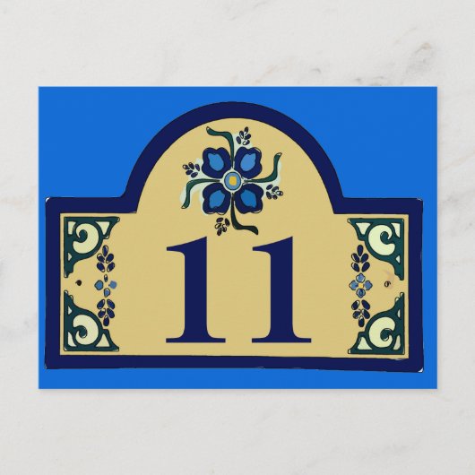 ハウスナンバーチェンジ文字 ポストカード (正面)