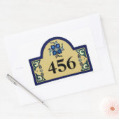 ハウスナンバーチェンジ文字 長方形シール (封筒)