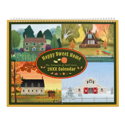 ハウスハッピースイーツホームカレン図解入りの、写真付きのダー カレンダー (カバー)