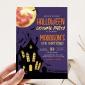 ハウスハロウィン幽霊のよく出る誕生日衣装パーティー 招待状