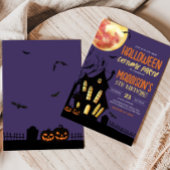 ハウスハロウィン幽霊のよく出る誕生日衣装パーティー 招待状