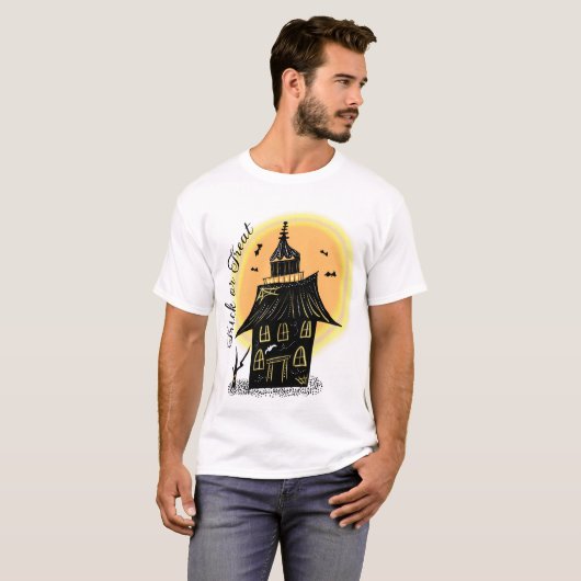 ハウスハロウィン幽霊のよく出る誕生日衣装パーティー Tシャツ (正面フル)