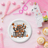 ハウスハロウ幽霊のよく出るィーン ペーパープレート (パーティー)