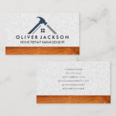 ハウスハンマーのロゴ |タイリング |木材 名刺 (正面/裏面)