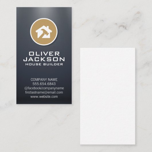 ハウスハンマーのロゴ 名刺 (正面/裏面)