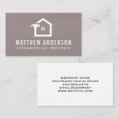 ハウスハンマーロゴ | レザーテクスチャ 名刺 (正面/裏面)