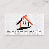 ハウスハンマー爪、 ネイルロゴ | 浴室タイル 名刺 (裏面)