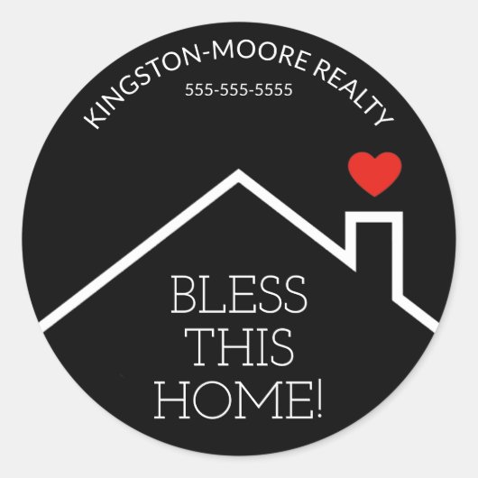 ハウスハートカスタム不動産仲介業者事業 ラウンドシール (正面)