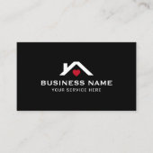 ハウスハートロゴ建築実在エテート不動産仲介業者 名刺 (正面)