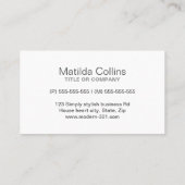 ハウスハート実在不動産業者インテリア装飾者 名刺 (裏面)