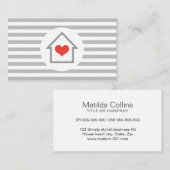 ハウスハート実在不動産業者インテリア装飾者 名刺 (正面/裏面)