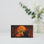 ハウスハ幽霊のよく出るロウィーンビジネスカード 名刺 (スタンド正面)