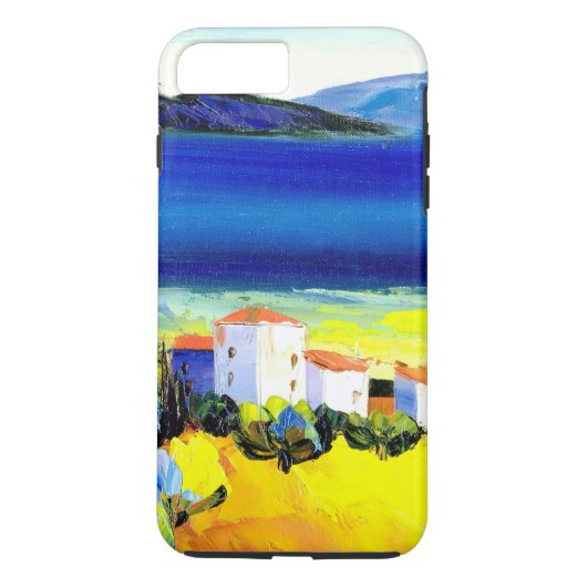ハウスバイシーカラフル油絵旅行おもしろい Case-Mate iPhoneケース (裏面)