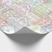 ハウスパターン ラッピングペーパー (角)