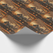 ハウスパンプキ不気味ンハロウィーンコレクション ラッピングペーパー (角)