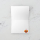 ハウスパンプキ幽霊のよく出るンこうもりハロウィーンベビーシャワー サンキューカード (内部)