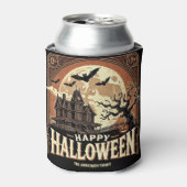 ハウスパンプキ幽霊のよく出るンズホラー不気味ハロウィーン 缶クーラー (缶正面)