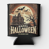 ハウスパンプキ幽霊のよく出るンズホラー不気味ハロウィーン 缶クーラー (正面)