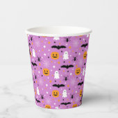 ハウスパーティーハロウィーン |紫 |幽霊 |カボチャ 紙コップ (正面)