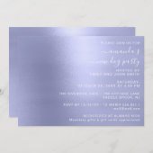 ハウスパーティーパステルピンク抽象芸術スモーキーブルー 招待状 (正面/裏面)