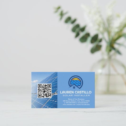 ハウスパ太陽のネルロゴ | QR名刺 名刺 (スタンド正面)
