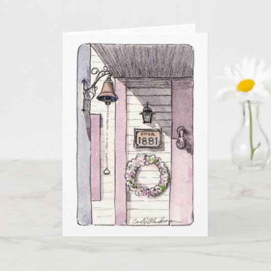 ハウスビクトリアン詳細チャウチュカフォールディングカード カード (小さな植物)