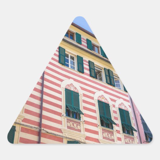 ハウスファサードMonterosso Cinque Terre Liguria Ital 三角形シール (正面)