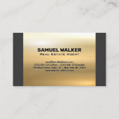 ハウスファミリーロゴ |金属金ゴールド 名刺 (裏面)