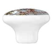 ハウスフィンチin雪 – オリジナル写真 セラミックノブ (側面)