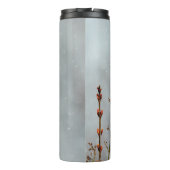 ハウスフィンチin雪 – オリジナル写真 タンブラー (裏面)