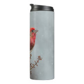 ハウスフィンチin雪 – オリジナル写真 タンブラー (回転右)