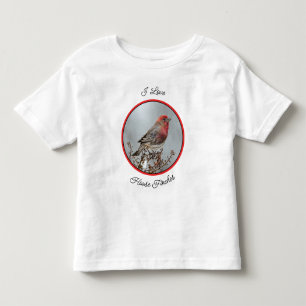 ハウスフィンチin雪 – オリジナル写真 トドラーTシャツ