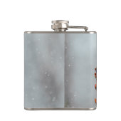 ハウスフィンチin雪 – オリジナル写真 フラスク (裏面)