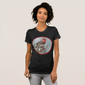 ハウスフィンチin雪 – オリジナル写真 tシャツ (正面フル)
