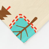 ハウスフォレストヴィンテージシームレスパターン フリースブランケット (角)