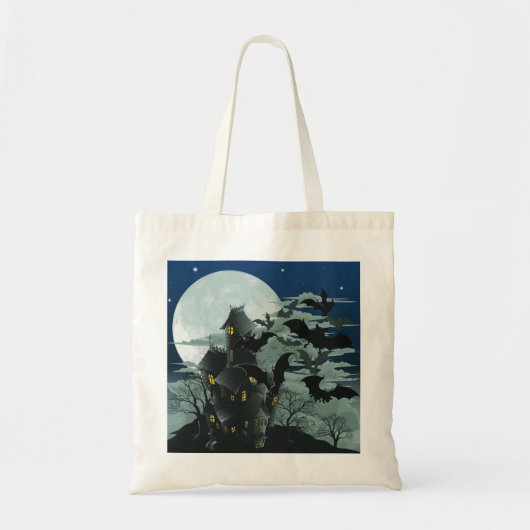ハウスフル幽霊のよく出るムーントートバッグ トートバッグ (正面)