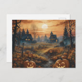 ハウスフル幽霊のよく出るムーンパンプキンスハロウィーン シーズンポストカード (正面/裏面)