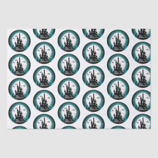 ハウスフ幽霊のよく出るルムーンこうもりハッピーハローウィン 薄葉紙 (正面)