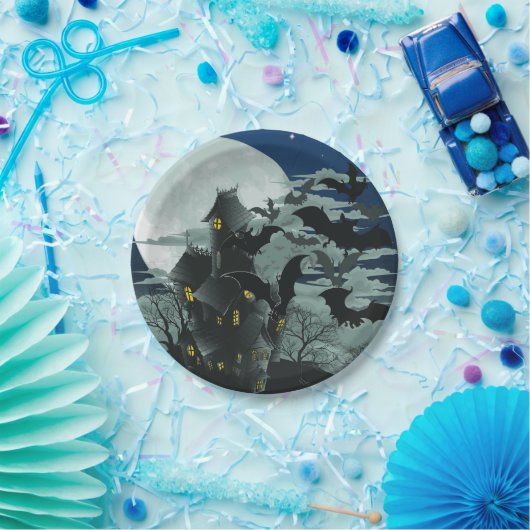 ハウスフ幽霊のよく出るルムーン紙プレート ペーパープレート (パーティー)
