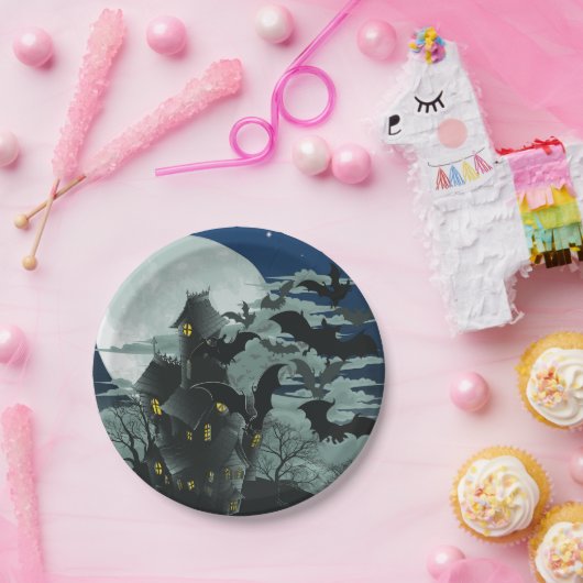 ハウスフ幽霊のよく出るルムーン紙プレート ペーパープレート (パーティー)