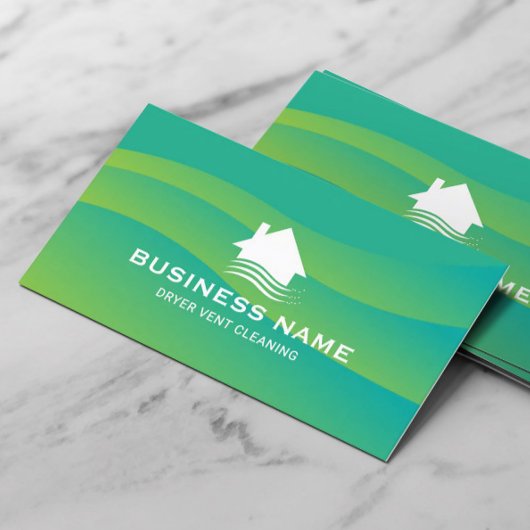 ハウスブリーズロゴドライヤーベントクリーニンググリーン 名刺