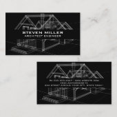 ハウスブループリント回路図 | 建築デザイン 名刺 (正面/裏面)